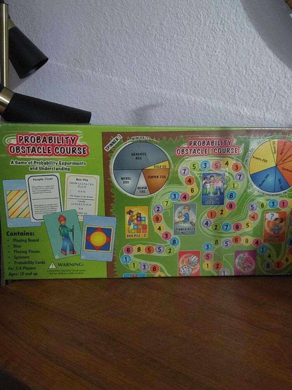 Probability Obstacle Course Math Board Game Educational Classroom Complete